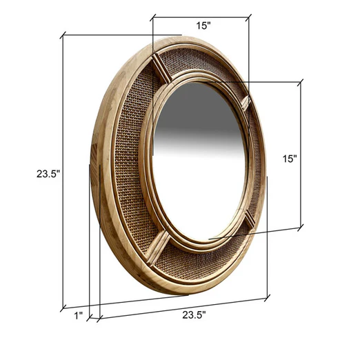 Firoh Handcrafted Rattan Wall Mirror