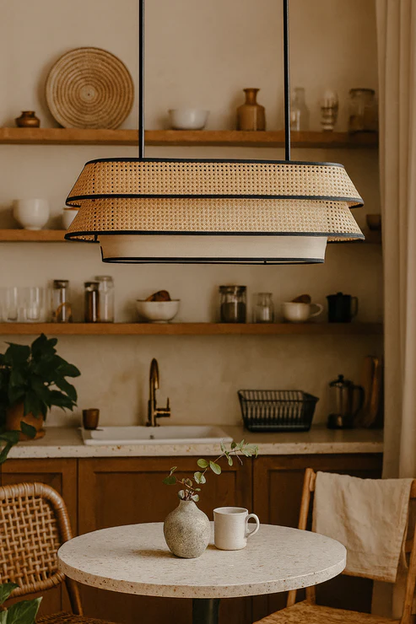 Fletcher Handcrafted Cane Linear Chandelier