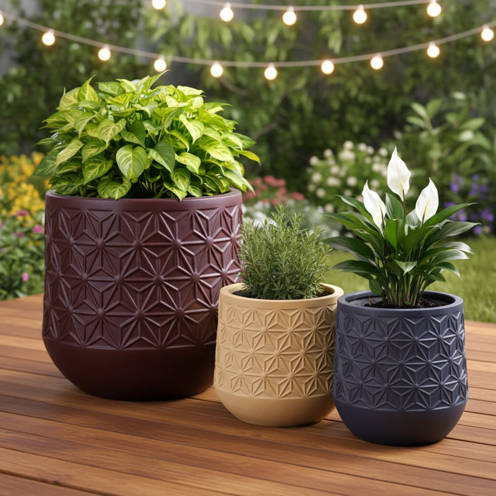 Flower Fiber Planters Premium FRP