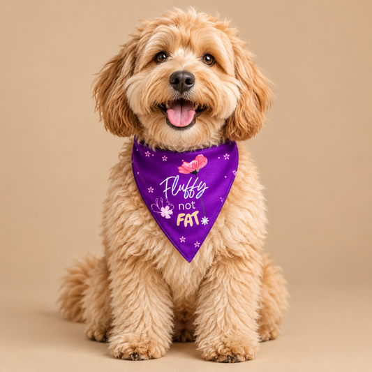 Pet Dog Bandana Fluffy not Fat