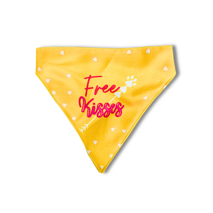 Pet Dog Bandana Free Kisses
