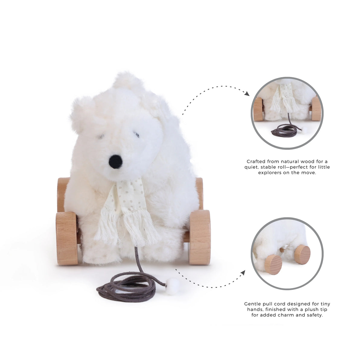 Pull Along Toy - Frosty the Polar Bear