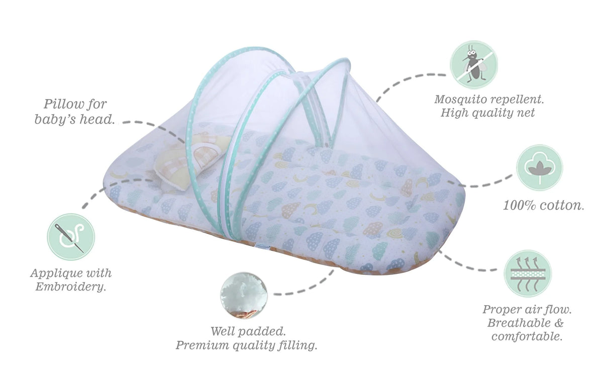 Gadda Set with Mosquito Net Lost in Clouds