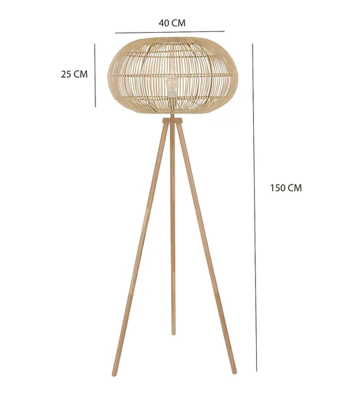 Gajjala Handcrafted Bamboo Floor Lamp