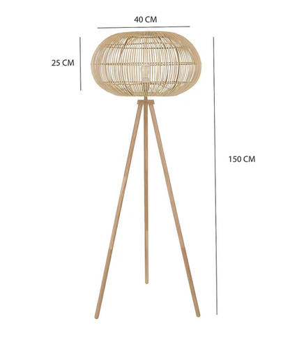 Gajjala Handcrafted Bamboo Floor Lamp
