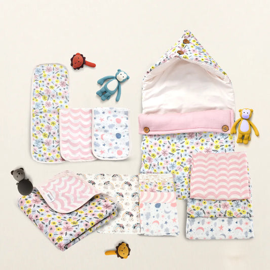 13-Piece Ultimate Newborn Essentials Combo - Garden