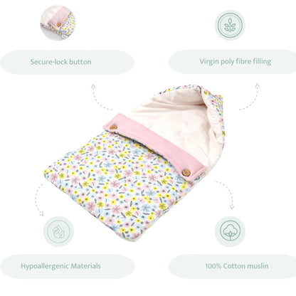 Sovana Eden Garden 3-in-1 Muslin Carrier Nest & Sleeping Bag