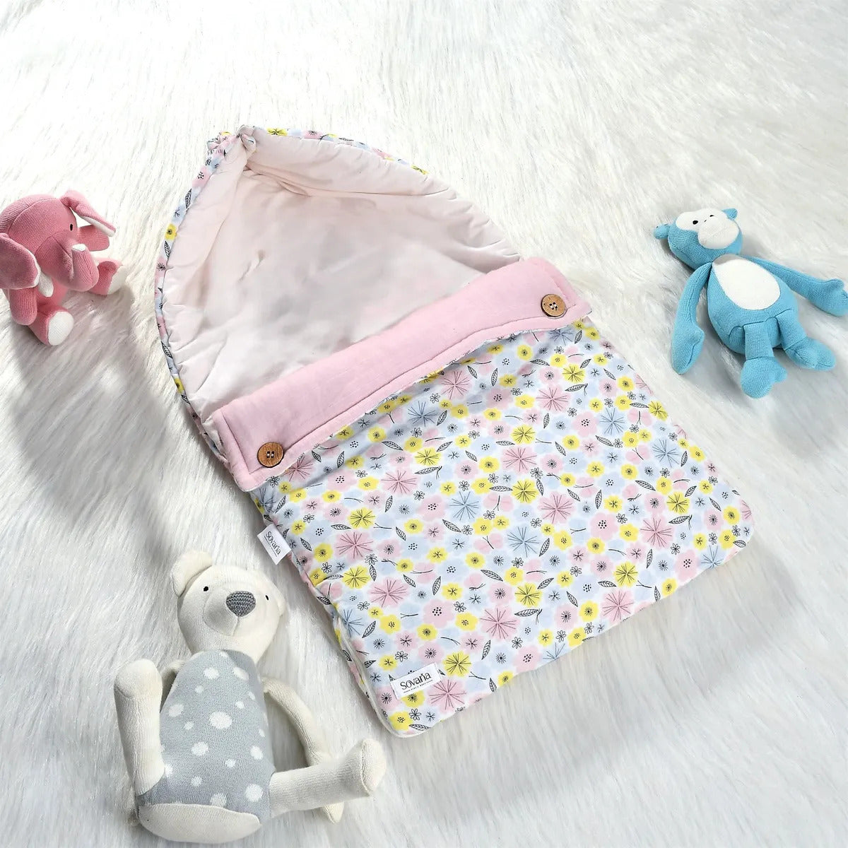 Sovana Eden Garden 3-in-1 Muslin Carrier Nest & Sleeping Bag