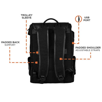 Gear Grid Backpack for Men & Women (Black)