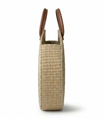 Artisan Kauna Grass Sunburst Round Bag