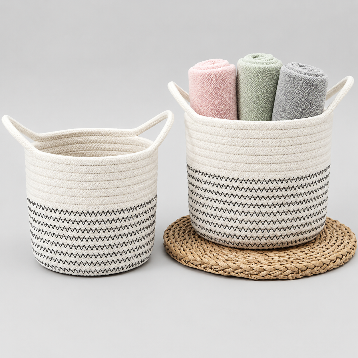 Geometric Cotton Planter & Storage Basket
