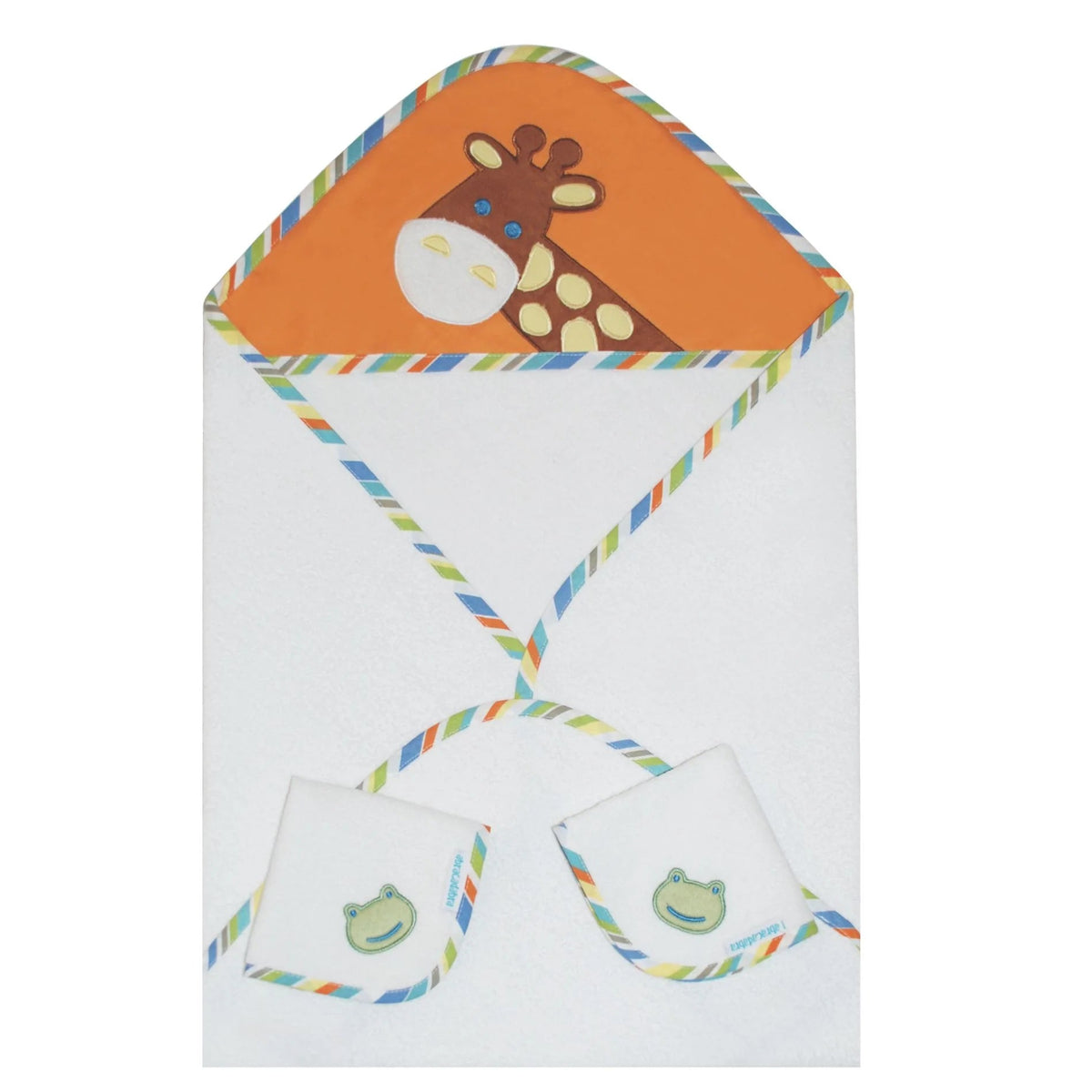 Hooded Towel with 2 Face Washers - Head & Tail