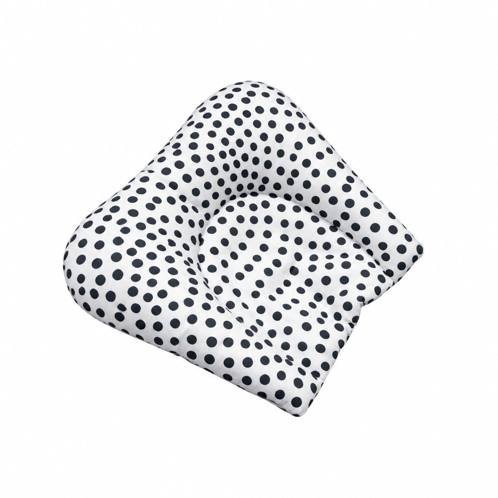 Grey Polka / Grey Stripe Cavity Neck Pillow