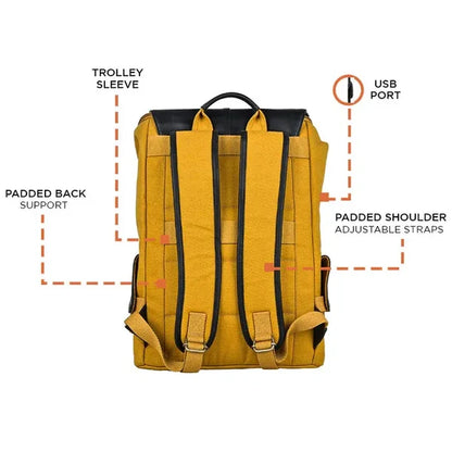 Gear Grid Backpack for Men & Women (Mustard)
