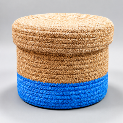 Multipurpose Hand-Woven Jute Storage Basket