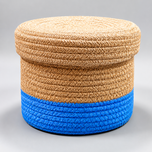 Multipurpose Hand-Woven Jute Storage Basket