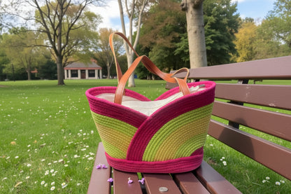 Handcrafted Cotton Rope Knotted Handbag