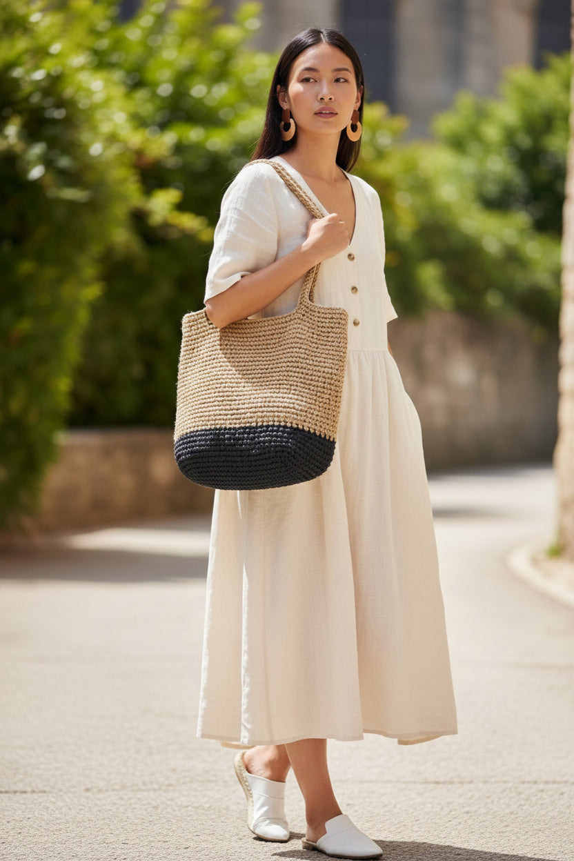 Handcrafted Jute Crochet Tote Bag