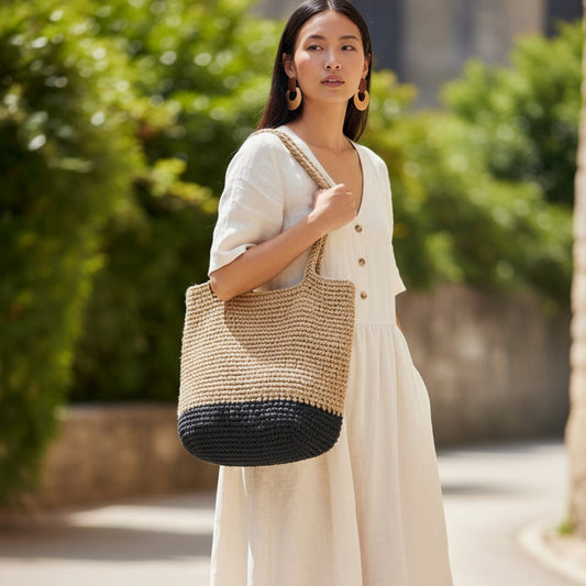 Handcrafted Jute Crochet Tote Bag