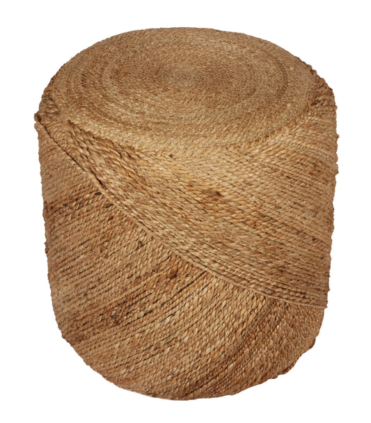 Handcrafted Jute Ottoman Pouffe