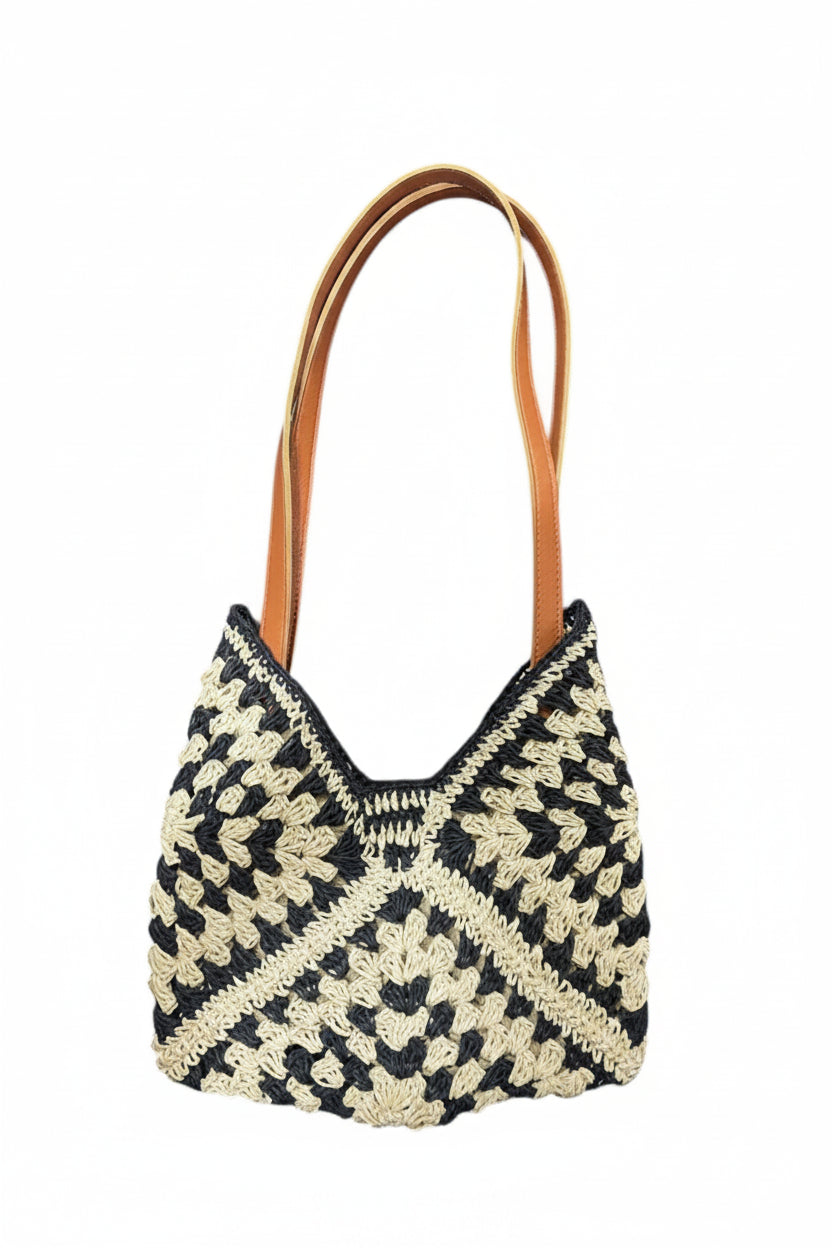 Handcrafted Raffia Crochet Handbag