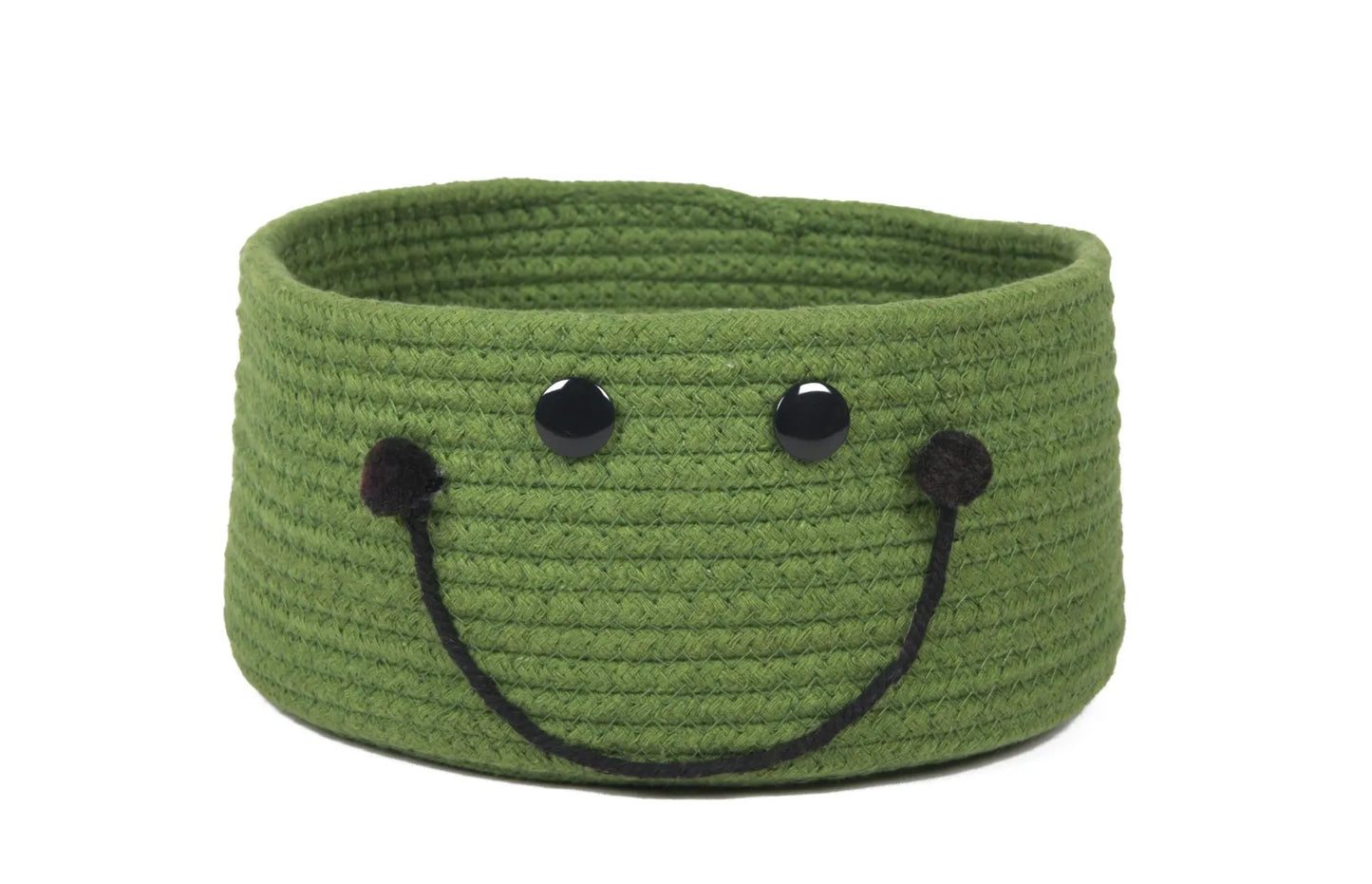 Round Woven Handcrafted Smiley Kids Basket