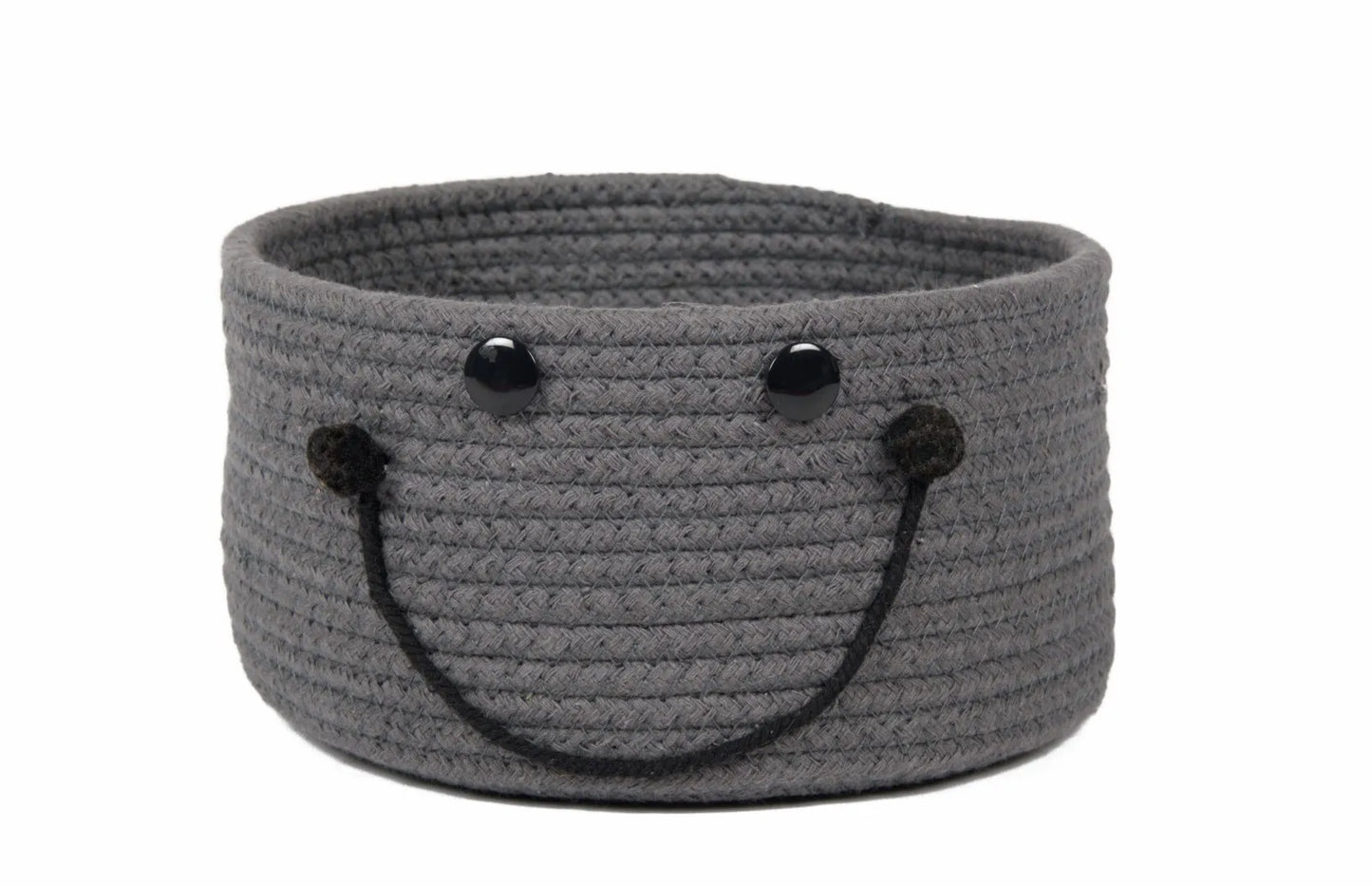 Round Woven Handcrafted Smiley Kids Basket