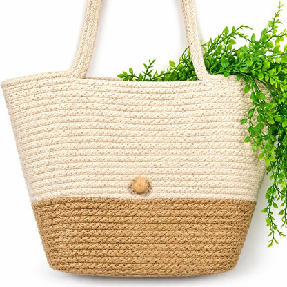 FAIR Lady Handcrafted Cotton Jute Shoulder Bag