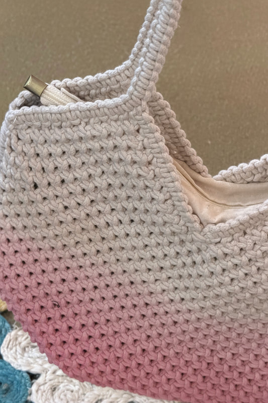 Handmade Ombre Macramé Crochet Bag