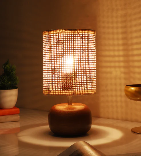 Guinevere Handcrafted Rattan Table Lamp