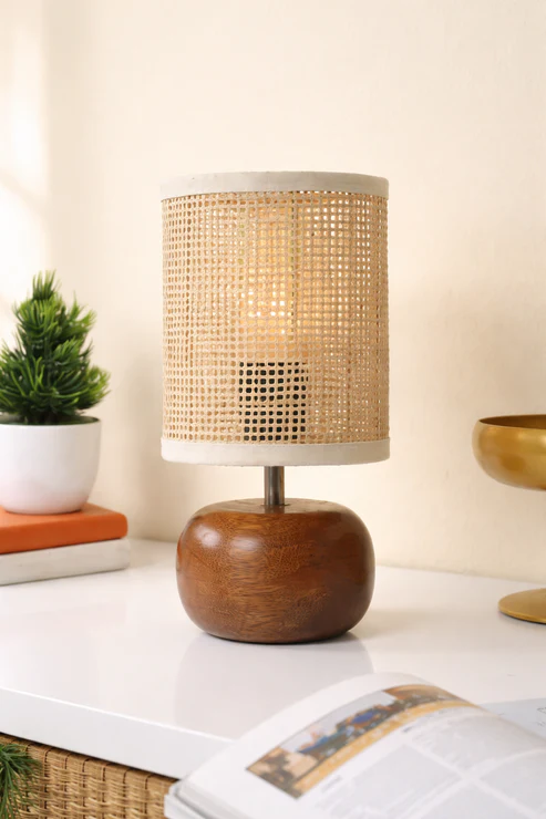 Guinevere Handcrafted Rattan Table Lamp