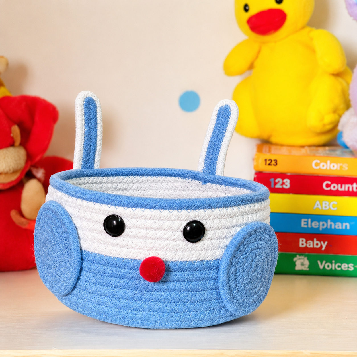 Handwoven Cotton Cartoon Storage Basket