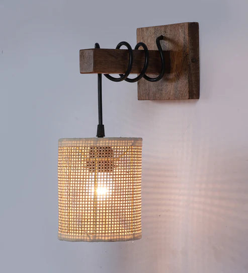 Handcrafted Rattan Wall Lamp Hazel