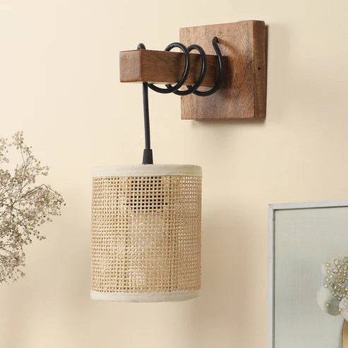 Handcrafted Rattan Wall Lamp Hazel