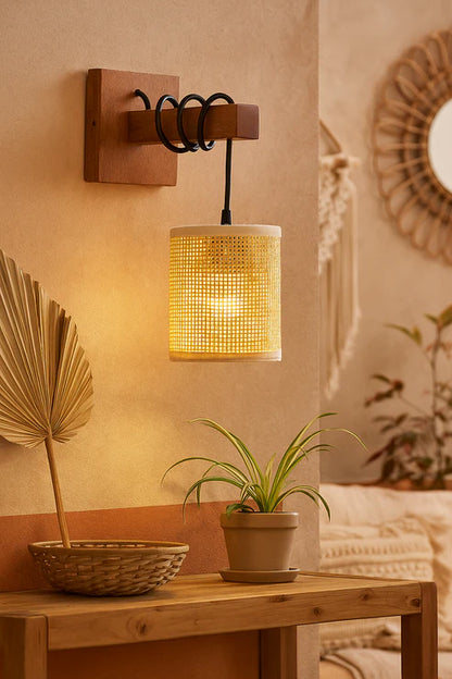 Handcrafted Rattan Wall Lamp Hazel