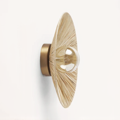 Hem Handcrafted Raffia & Metal Wall Lamp