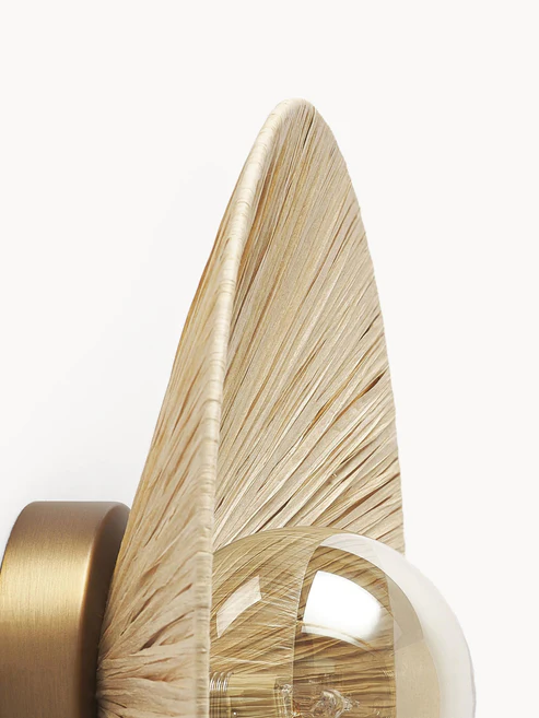 Hem Handcrafted Raffia & Metal Wall Lamp