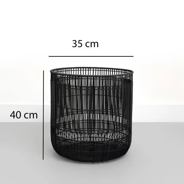 Hem Handwoven Rattan & Bamboo Laundry Basket