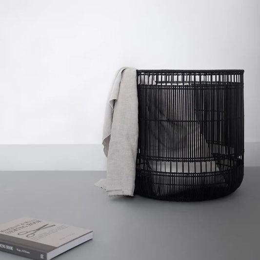 Hem Handwoven Rattan & Bamboo Laundry Basket