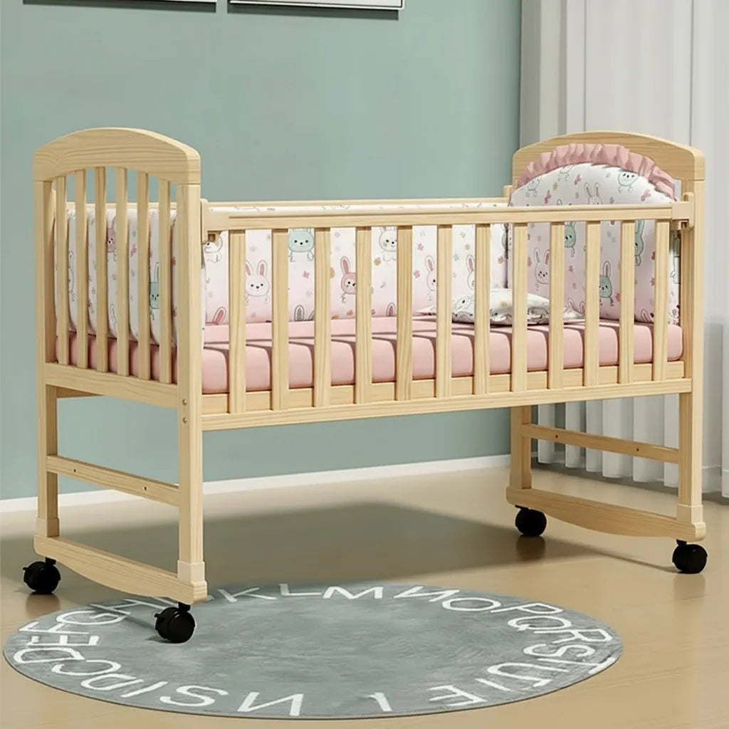 Furnifest Hemi Cot 5-in-1 Convertible Baby Cot