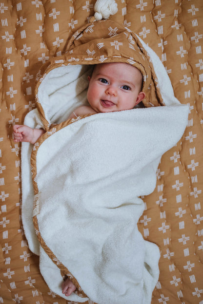Crane Baby Hooded Towel - Ezra Collection (Copper Dash)