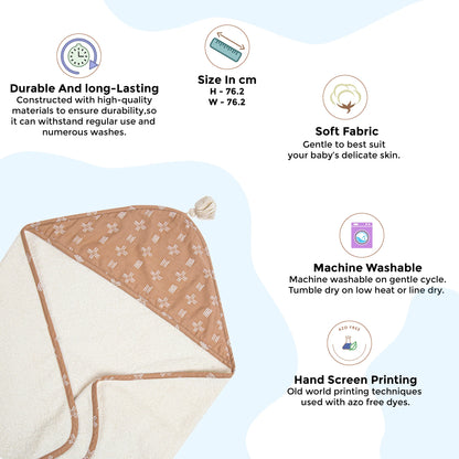 Crane Baby Hooded Towel - Ezra Collection (Copper Dash)
