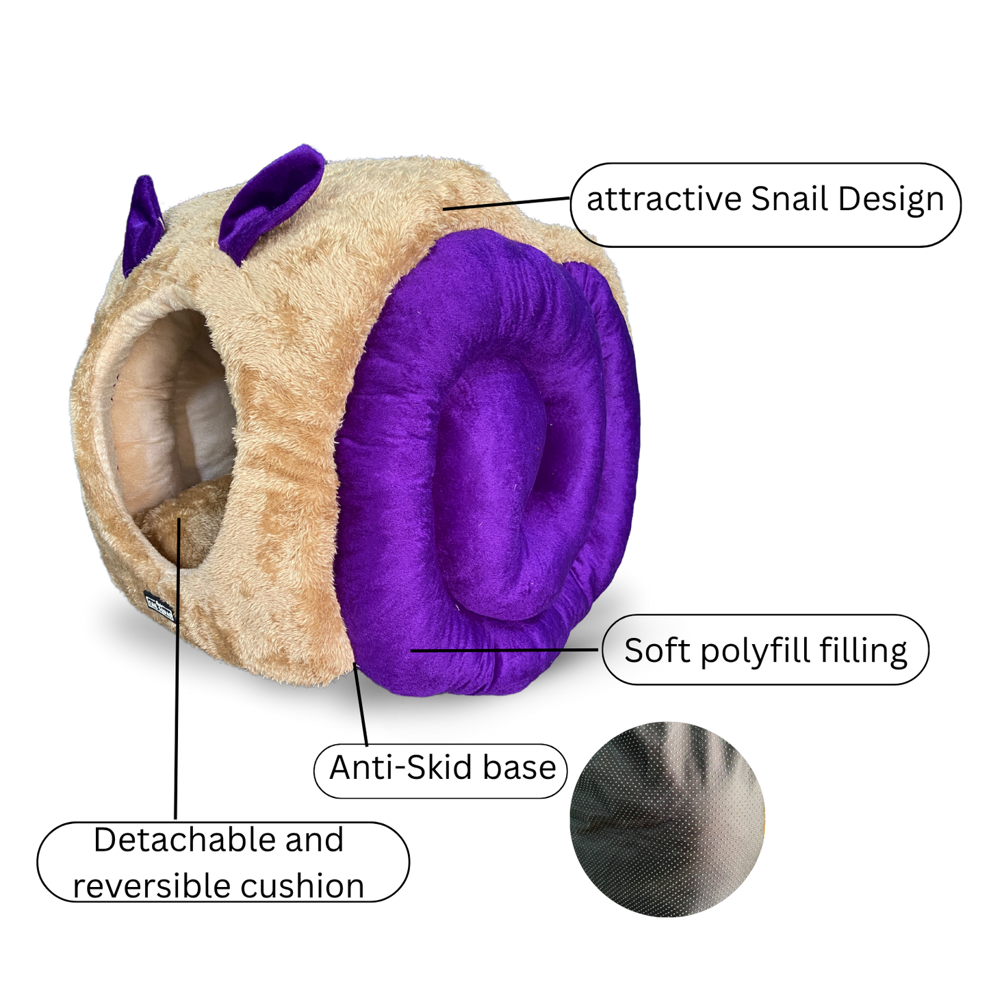 Premium Snail-Shaped Cat Hut