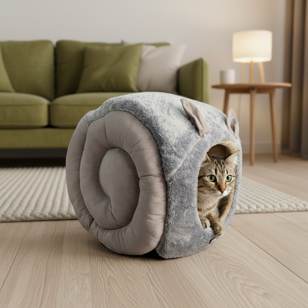 Premium Snail-Shaped Cat Hut