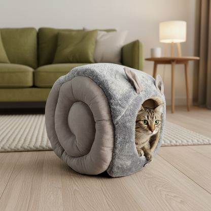 Premium Snail-Shaped Cat Hut