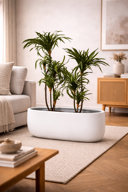 Boat White Fiberglass Planter