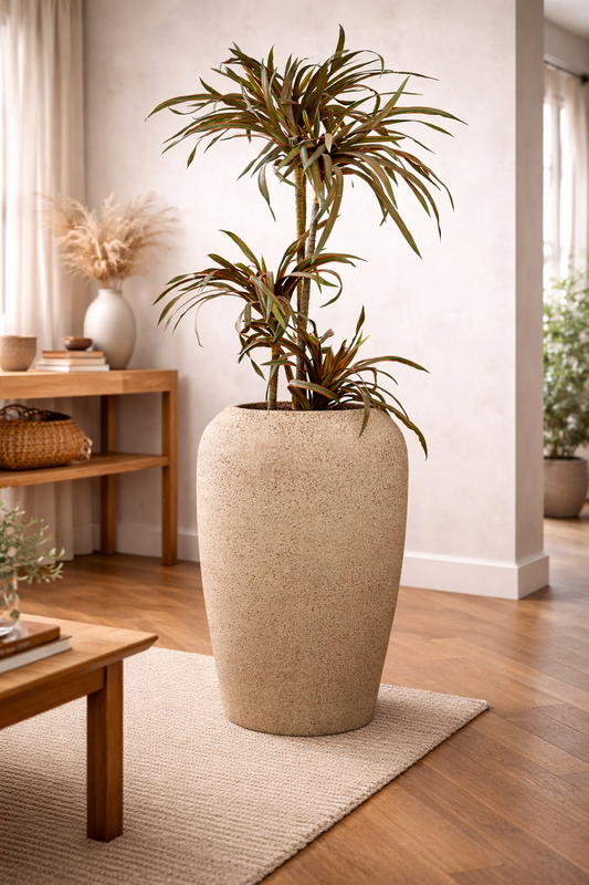 Velvet Rust Patina Fiberglass Planter