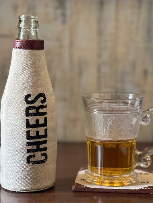 Pint Beer Bottle Covers with Stylish Printing for Men and Women (Cheers)