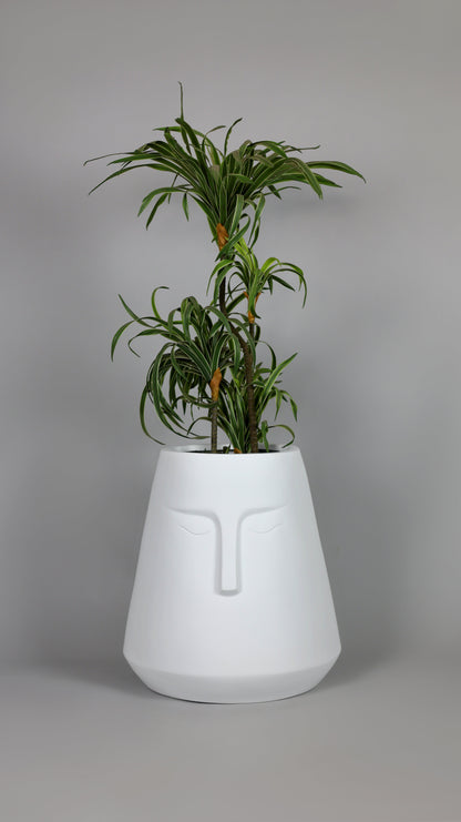 E-Pot - A White Fiberglass Planter