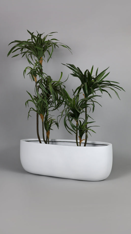 Boat White Fiberglass Planter